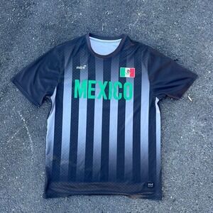 Mitre Black Mexico Authentic Football Jersey Men's Size M